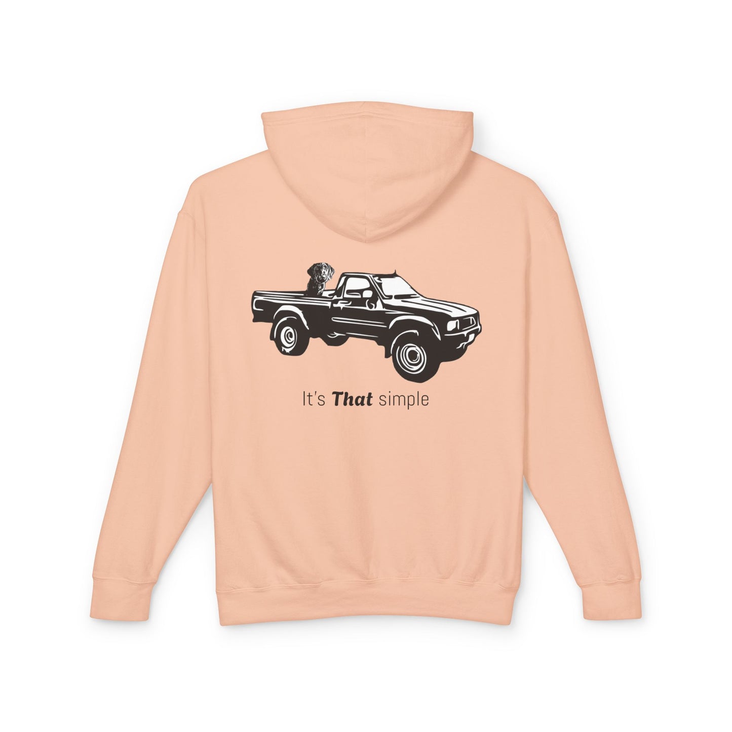 Unisex Lightweight Hooded Sweatshirt with Vintage Toyota Pickup Design 100% Cotton