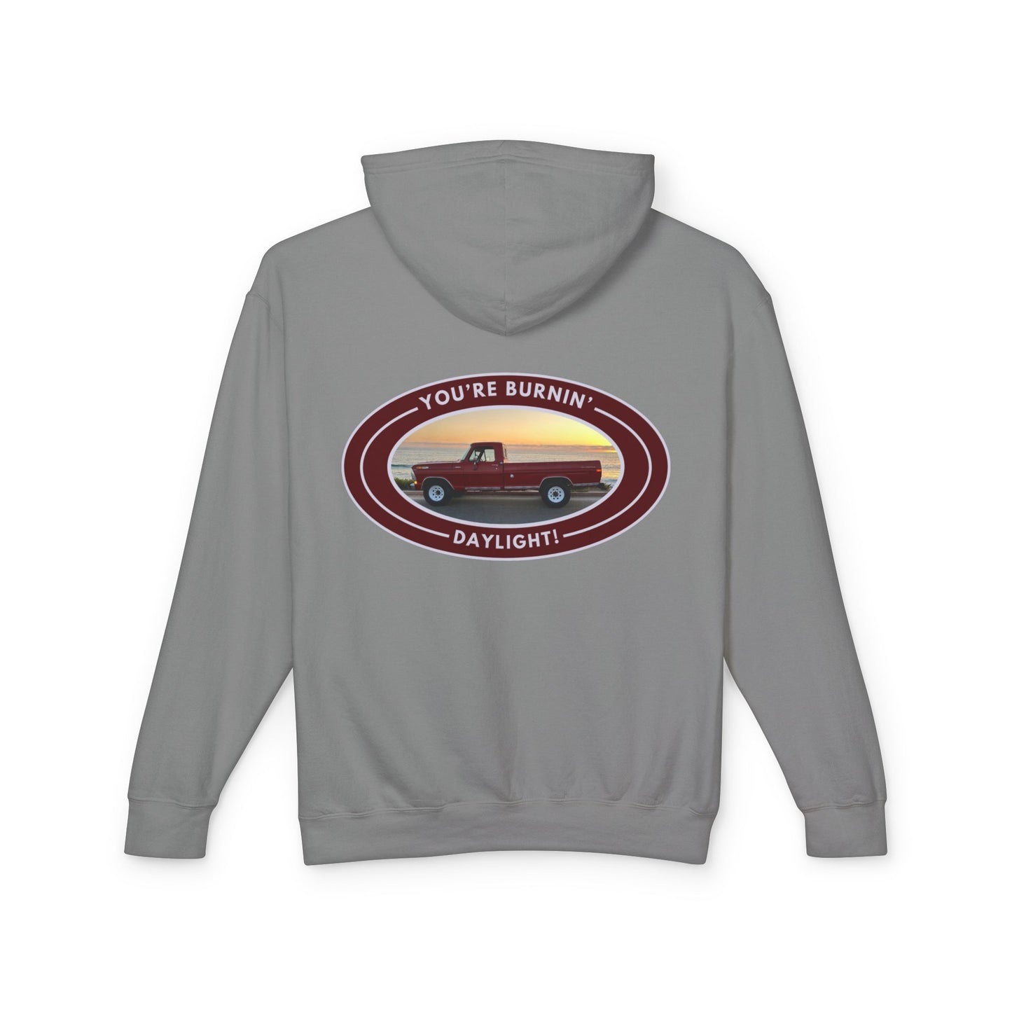 Unisex Lightweight Hooded Sweatshirt with Vintage Ford Pickup Design 100% Cotton