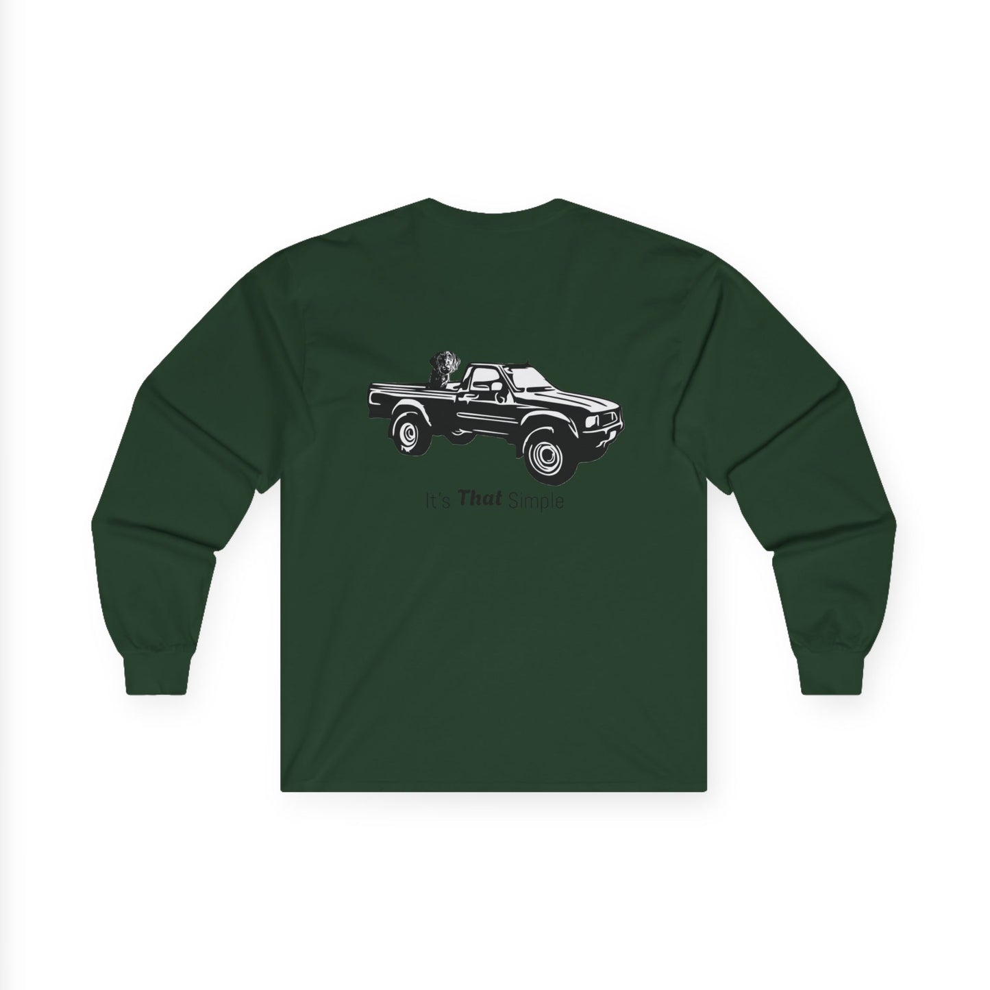 Retro Toyota Pickup Unisex Long Sleeve Tee Front and Back - Perfect for Outdoor