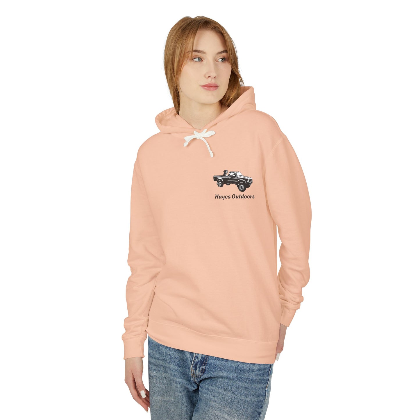 Unisex Lightweight Hooded Sweatshirt with Vintage Toyota Pickup Design 100% Cotton