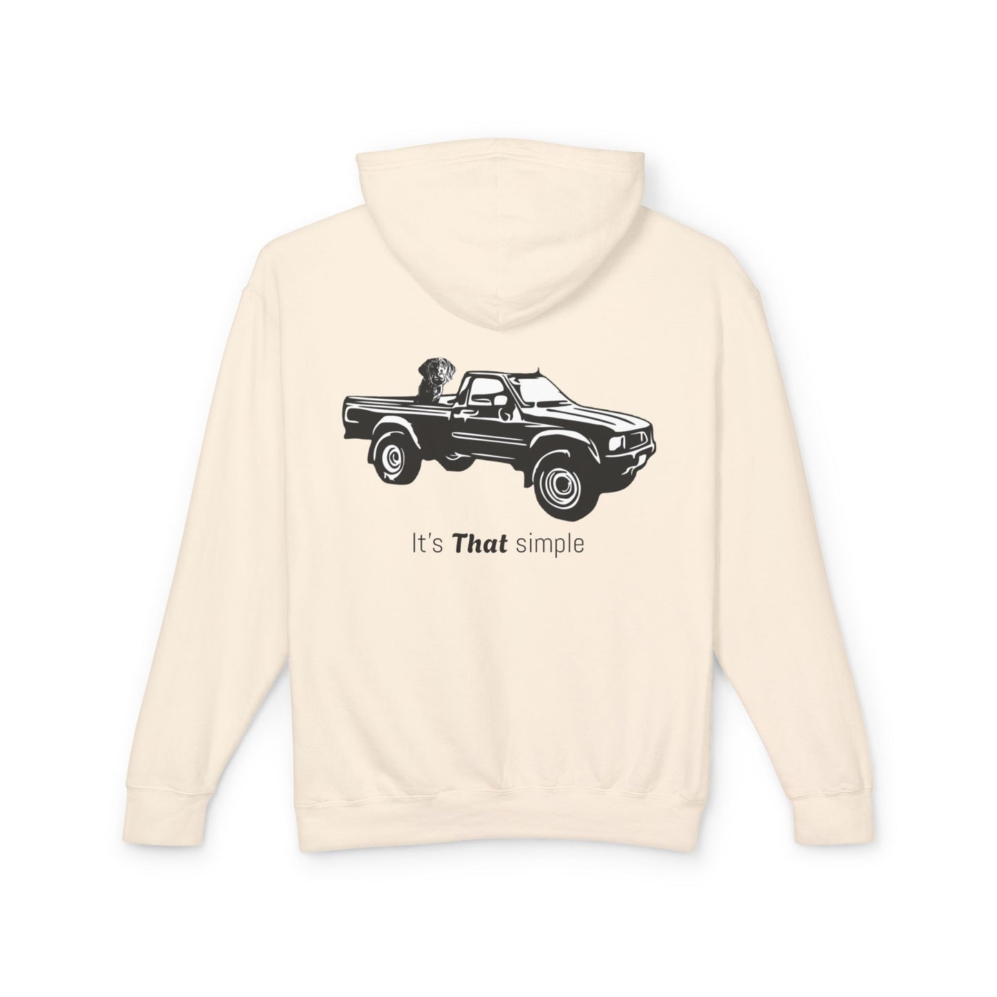 Unisex Lightweight Hooded Sweatshirt with Vintage Toyota Pickup Design 100% Cotton