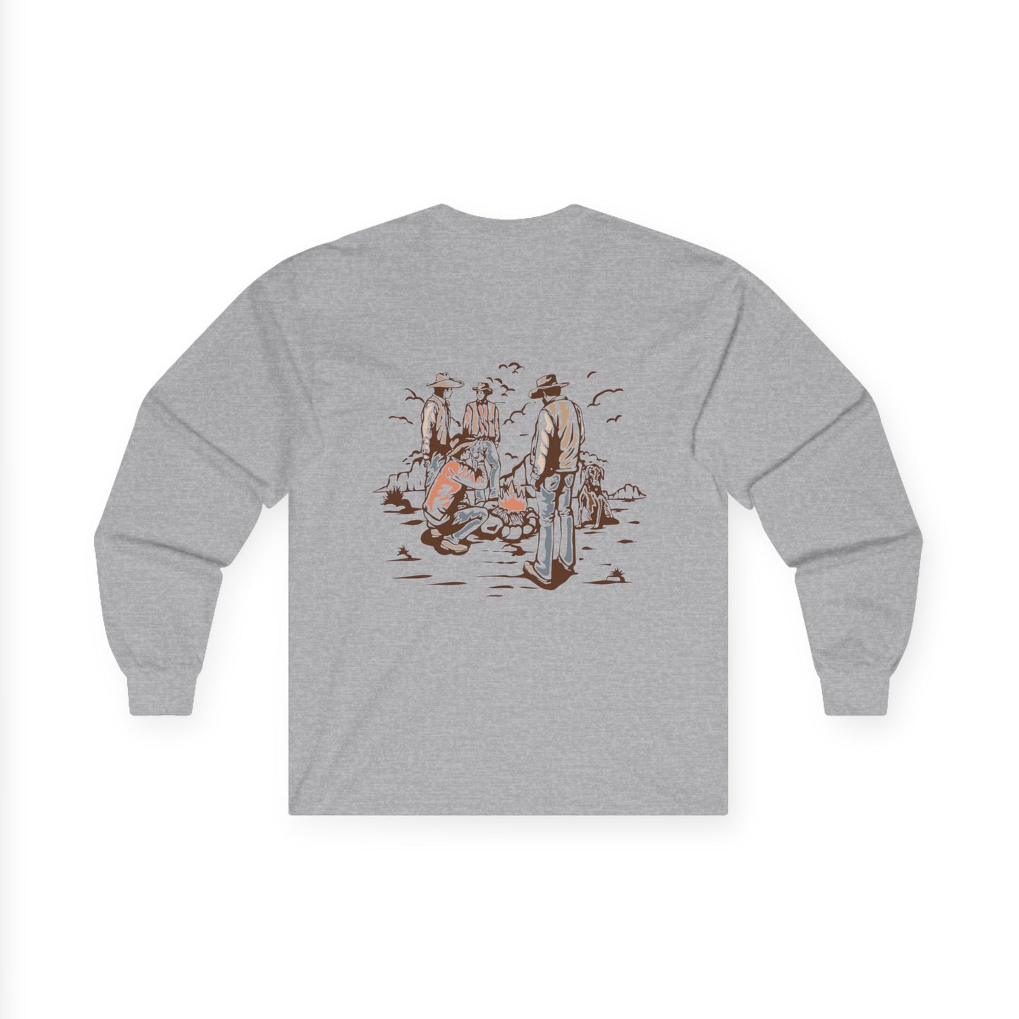 Retro Unisex Long Sleeve Tee Front and Back - Perfect for Outdoor Enthusiasts