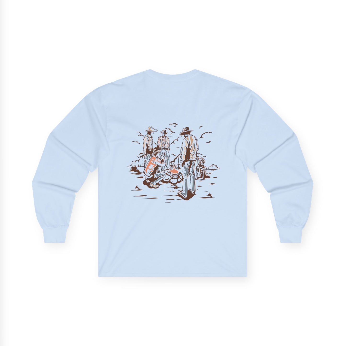 Retro Unisex Long Sleeve Tee Front and Back - Perfect for Outdoor Enthusiasts