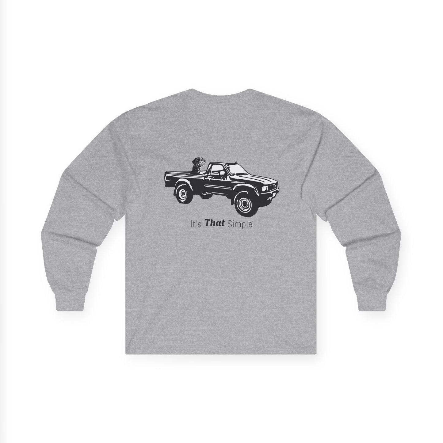 Retro Toyota Pickup Unisex Long Sleeve Tee Front and Back - Perfect for Outdoor