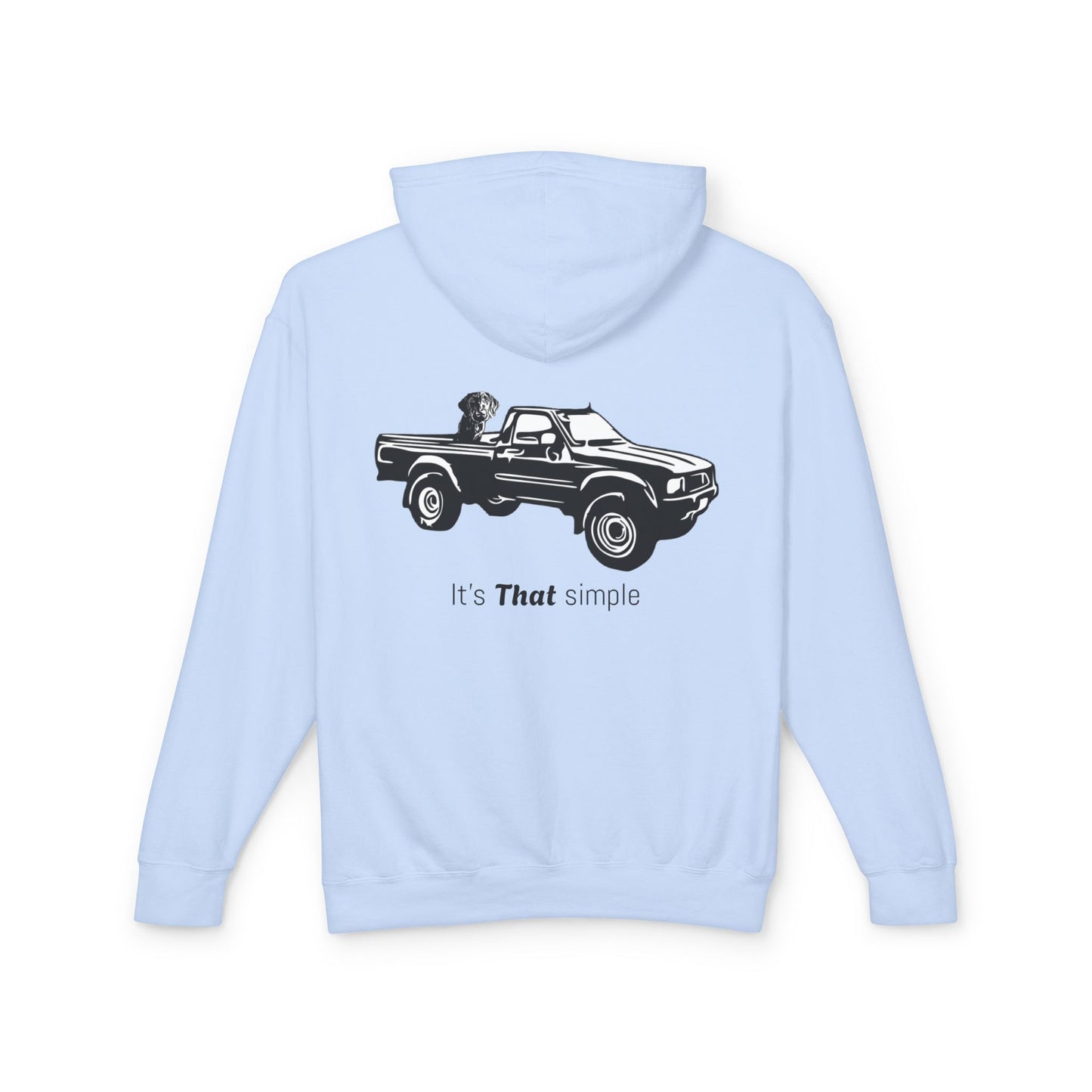 Unisex Lightweight Hooded Sweatshirt with Vintage Toyota Pickup Design 100% Cotton