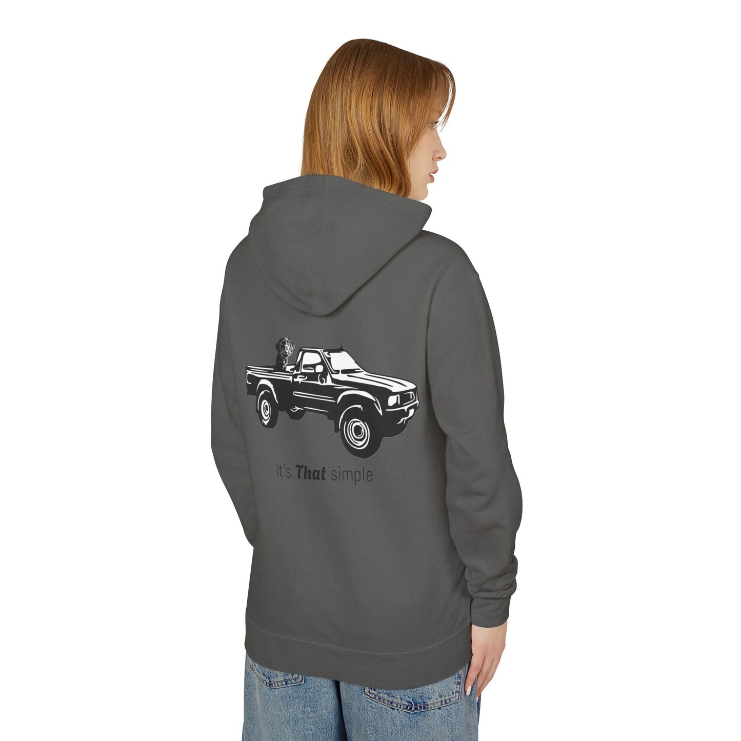 Unisex Lightweight Hooded Sweatshirt with Vintage Toyota Pickup Design 100% Cotton