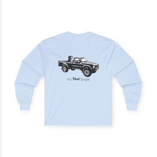 Retro Toyota Pickup Unisex Long Sleeve Tee Front and Back - Perfect for Outdoor