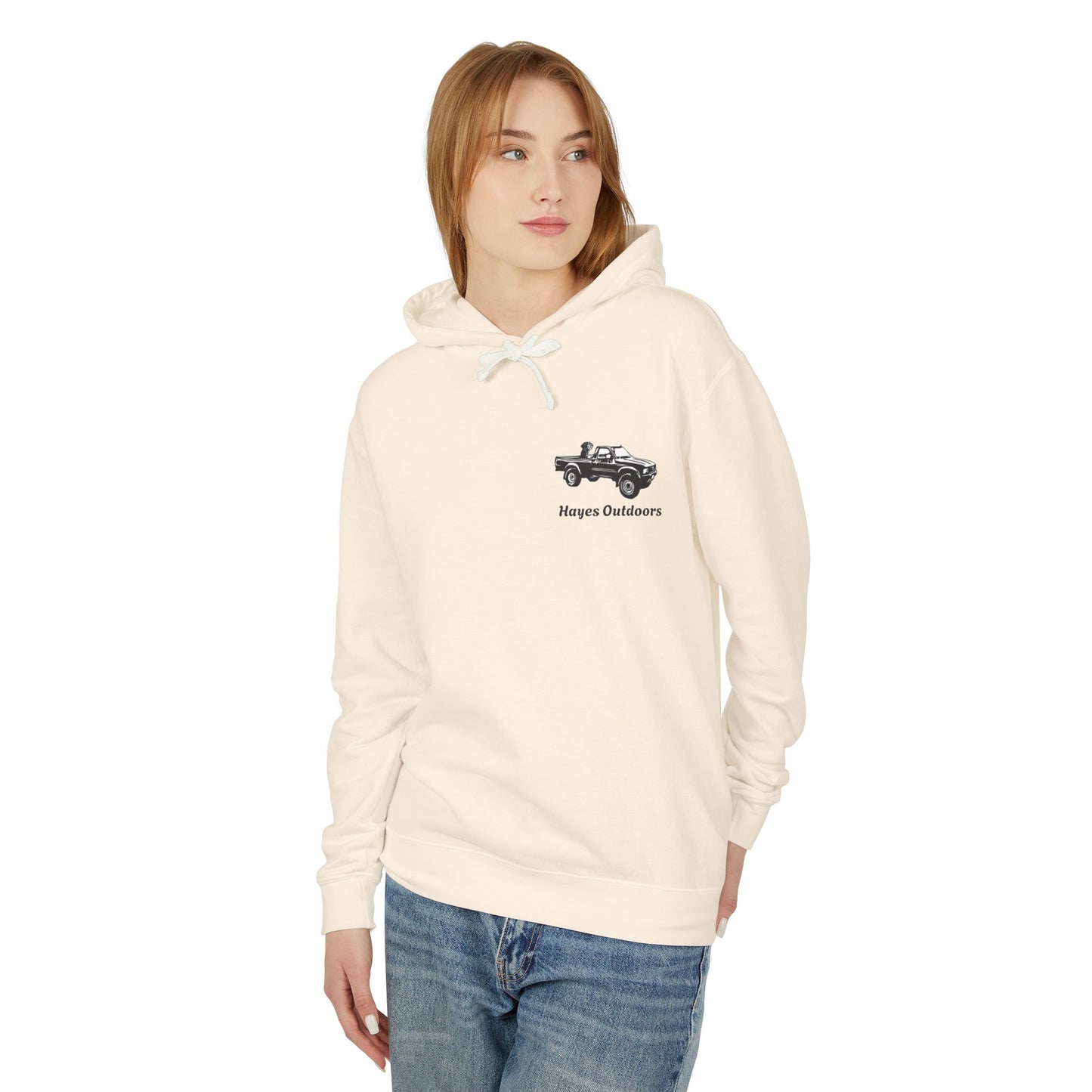 Unisex Lightweight Hooded Sweatshirt with Vintage Toyota Pickup Design 100% Cotton