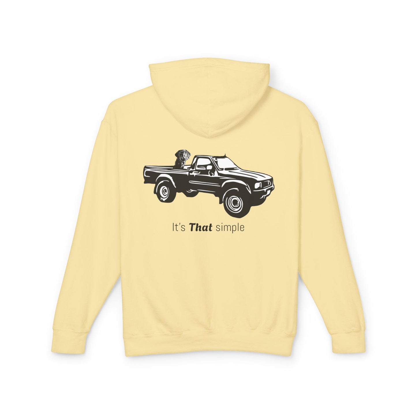 Unisex Lightweight Hooded Sweatshirt with Vintage Toyota Pickup Design 100% Cotton