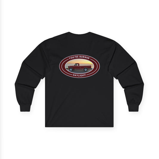 Retro Unisex Long Sleeve Tee Front and Back - Perfect for Outdoor Enthusiasts