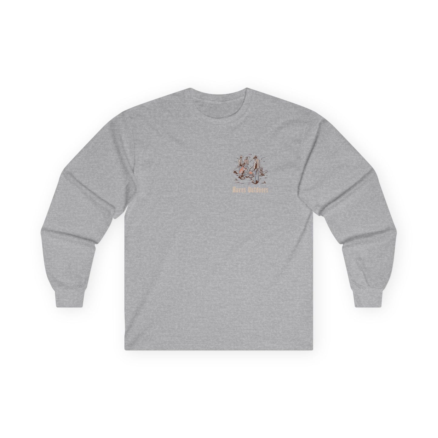 Retro Unisex Long Sleeve Tee Front and Back - Perfect for Outdoor Enthusiasts