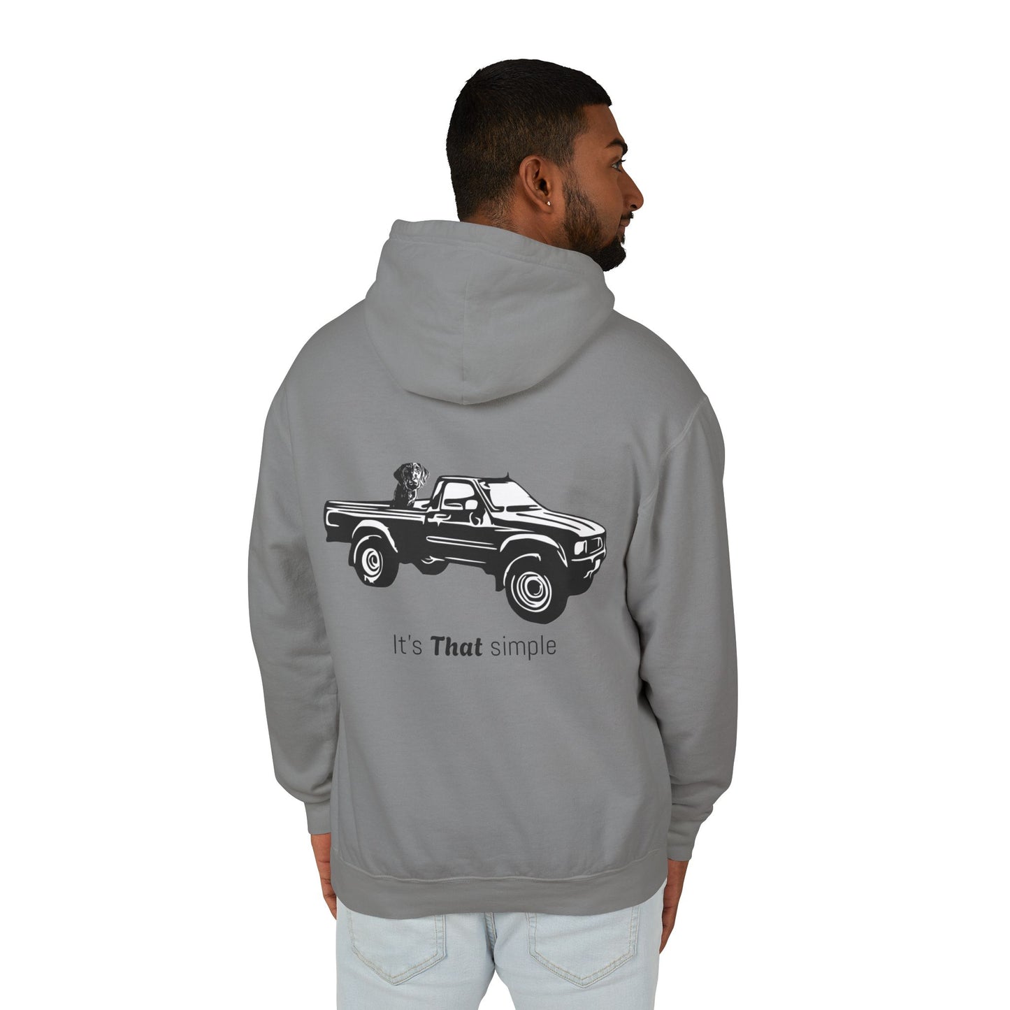 Unisex Lightweight Hooded Sweatshirt with Vintage Toyota Pickup Design 100% Cotton