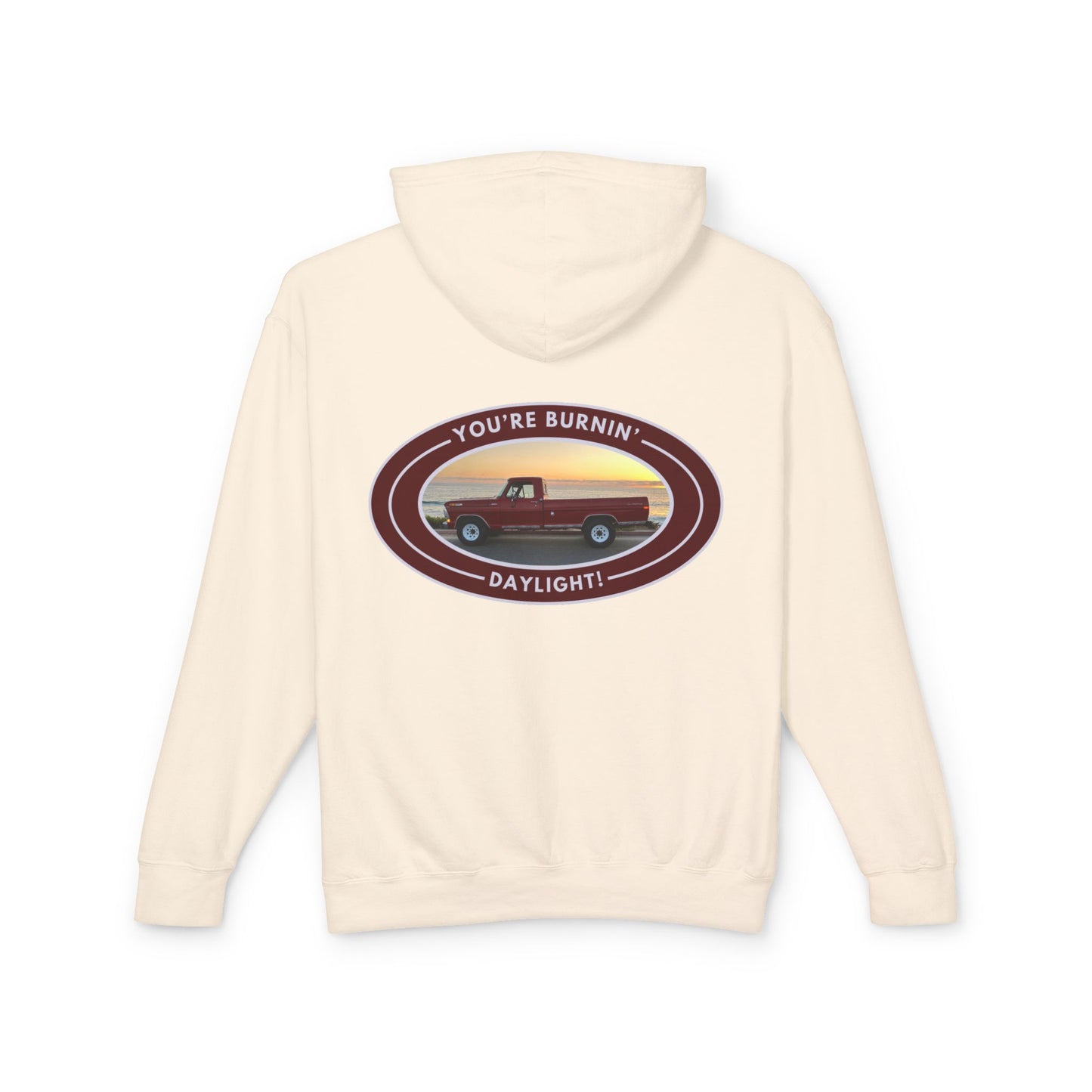 Unisex Lightweight Hooded Sweatshirt with Vintage Ford Pickup Design 100% Cotton