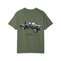 Hayes Outdoors Unisex Garment-Dyed T-Shirt Front and Back - Toyota Pickup Inspired Design