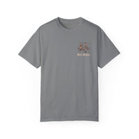 Heritage Outdoors Unisex Garment-Dyed T-Shirt Front and Back - Nature & Adventure Inspired Design