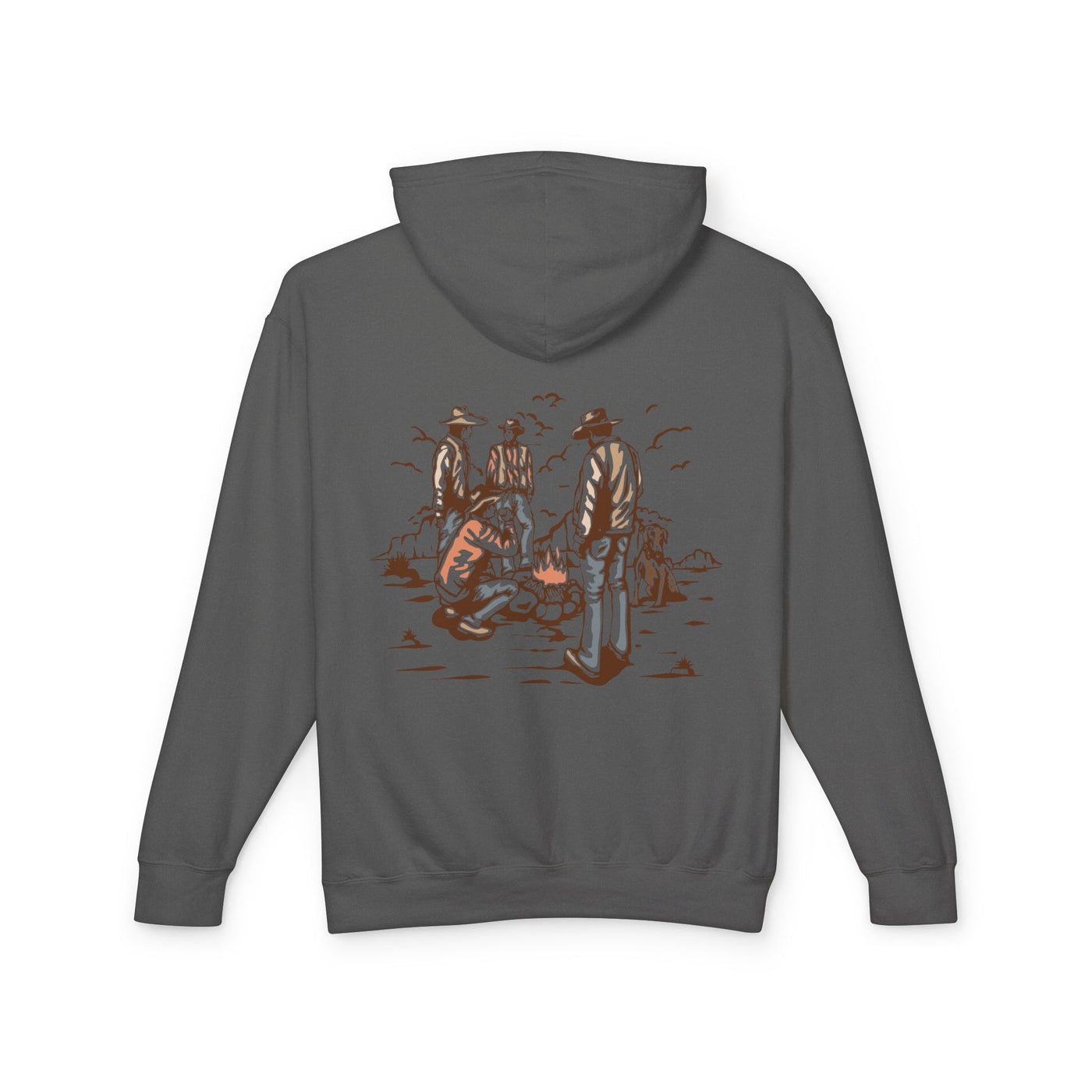 Unisex Lightweight Hooded Sweatshirt with Vintage Outdoor Design 100% Cotton