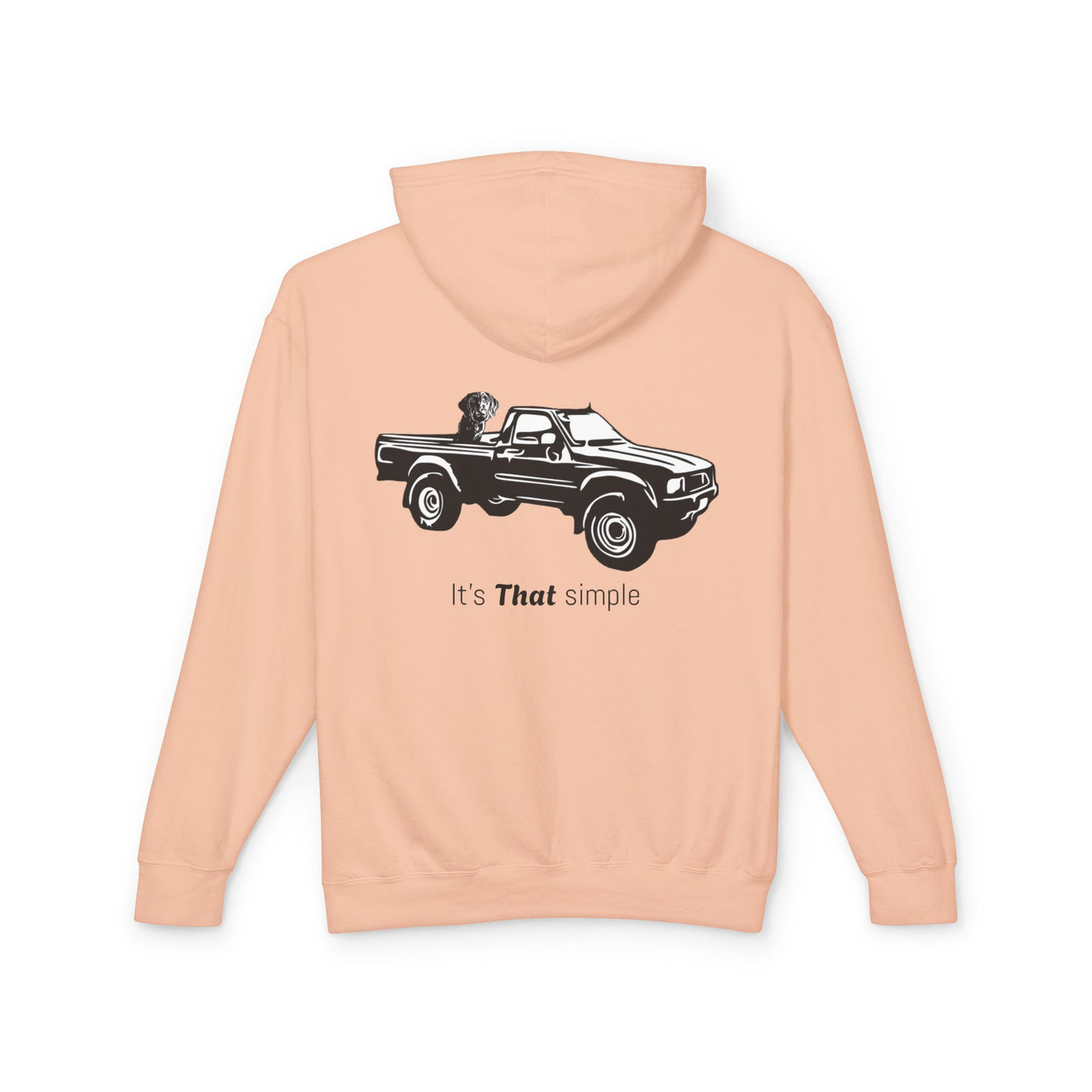 Unisex Lightweight Hooded Sweatshirt with Vintage Toyota Pickup Design 100% Cotton