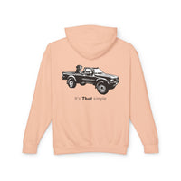 Unisex Lightweight Hooded Sweatshirt with Vintage Toyota Pickup Design 100% Cotton