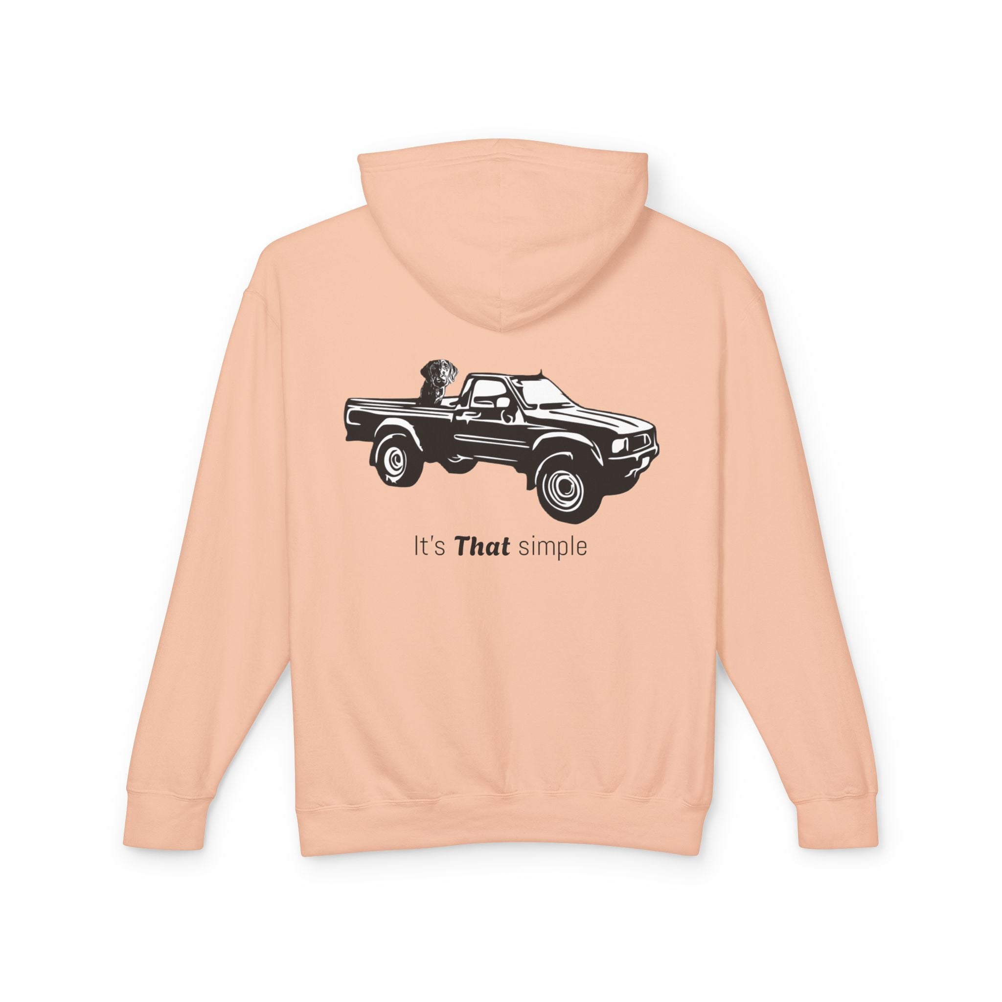 Unisex Lightweight Hooded Sweatshirt with Vintage Toyota Pickup Design 100% Cotton