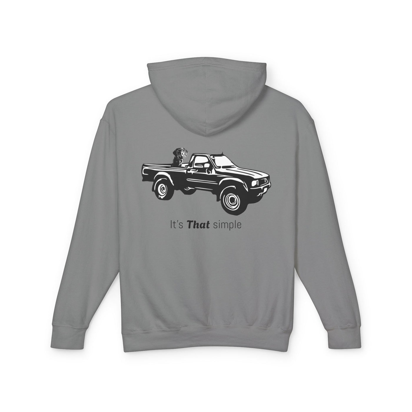 Unisex Lightweight Hooded Sweatshirt with Vintage Toyota Pickup Design 100% Cotton