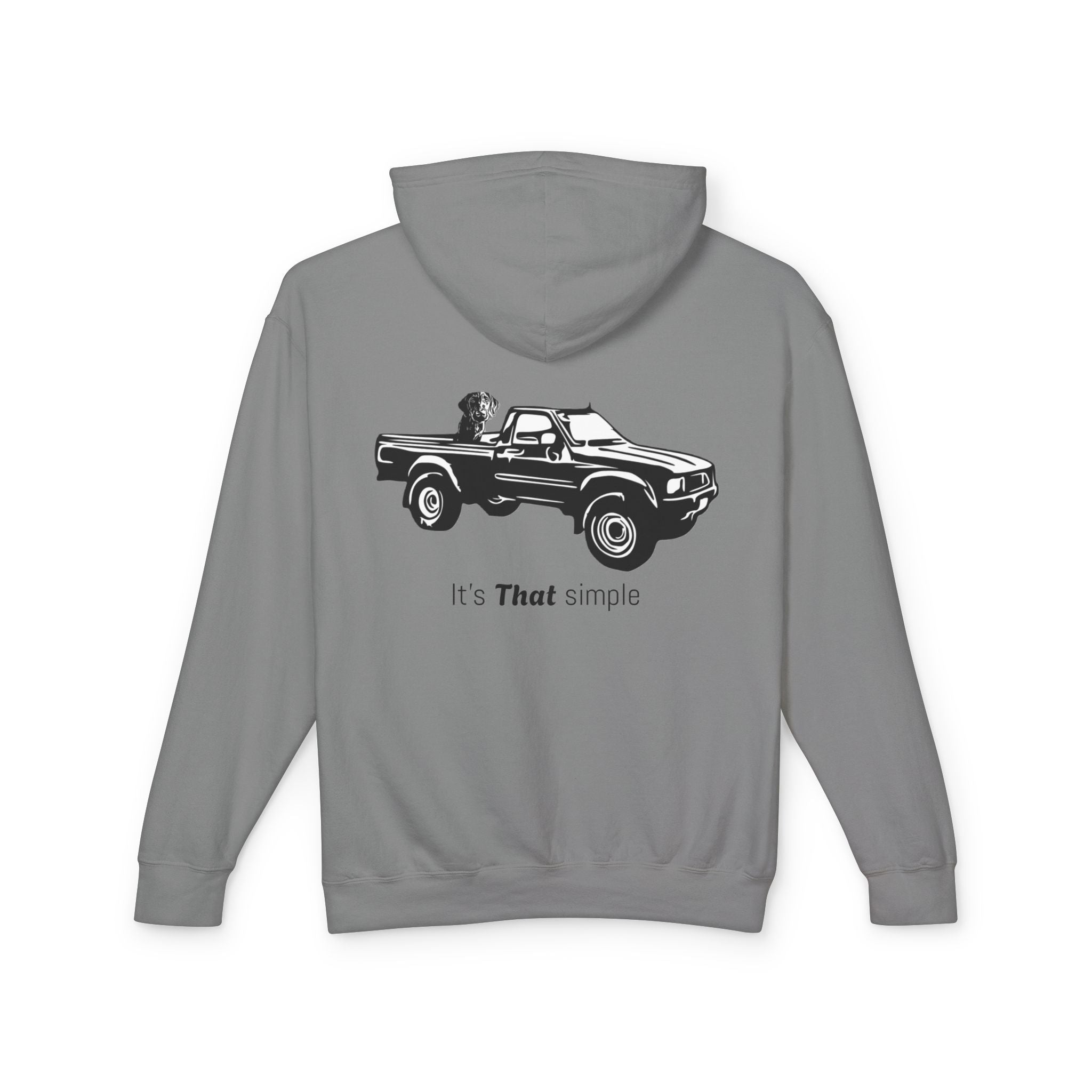 Unisex Lightweight Hooded Sweatshirt with Vintage Toyota Pickup Design 100% Cotton