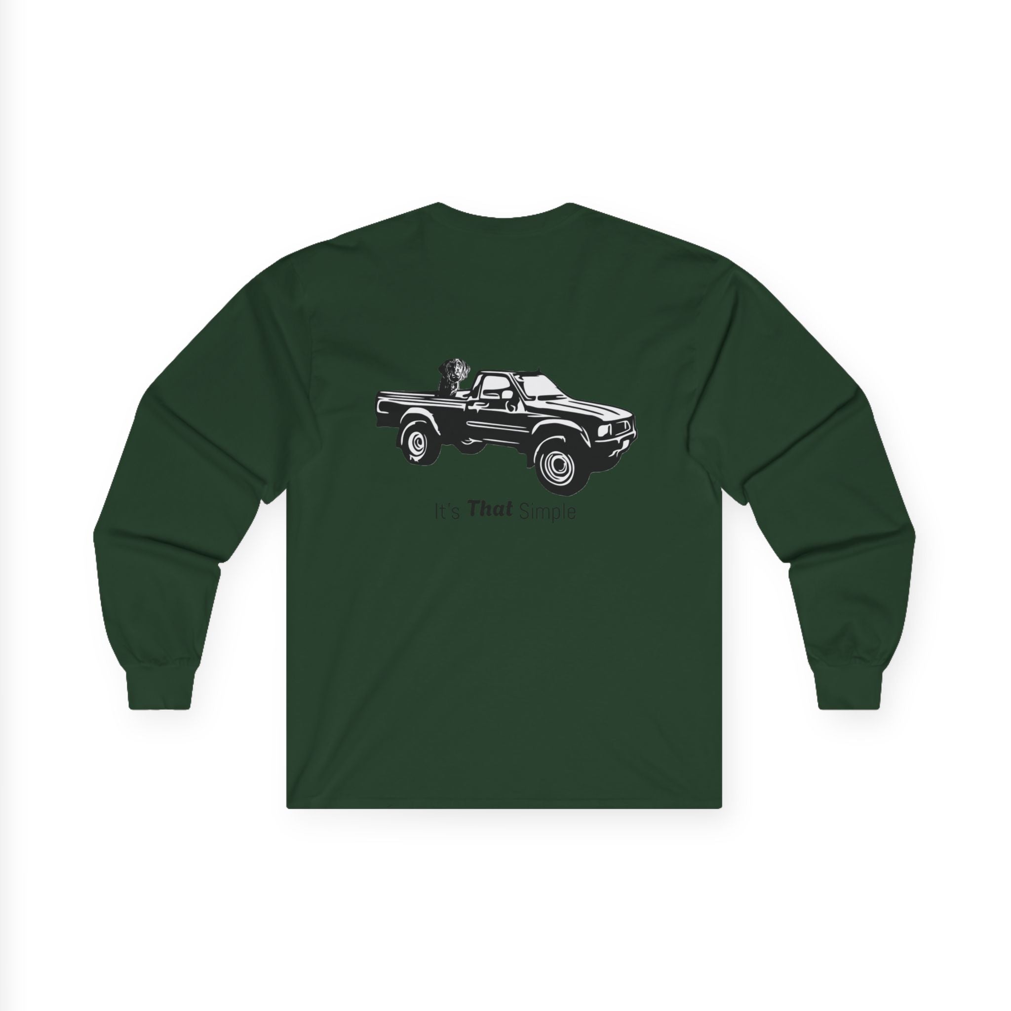 Retro Toyota Pickup Unisex Long Sleeve Tee Front and Back - Perfect for Outdoor