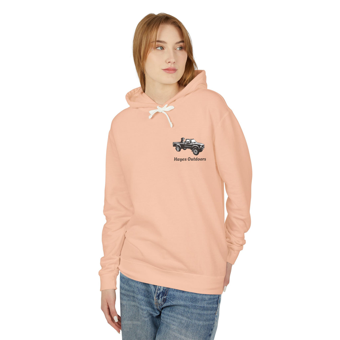 Unisex Lightweight Hooded Sweatshirt with Vintage Toyota Pickup Design 100% Cotton