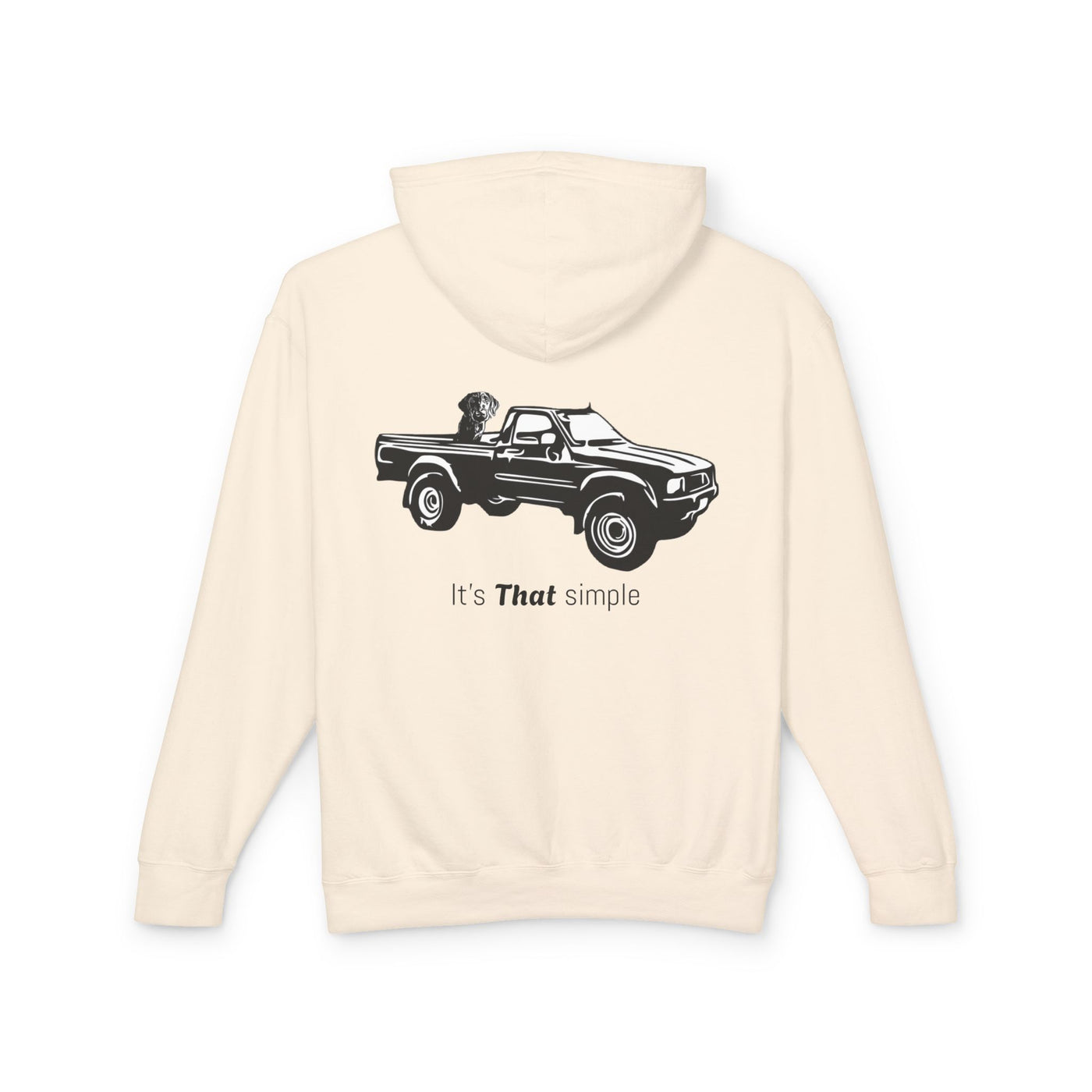 Unisex Lightweight Hooded Sweatshirt with Vintage Toyota Pickup Design 100% Cotton