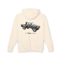 Unisex Lightweight Hooded Sweatshirt with Vintage Toyota Pickup Design 100% Cotton
