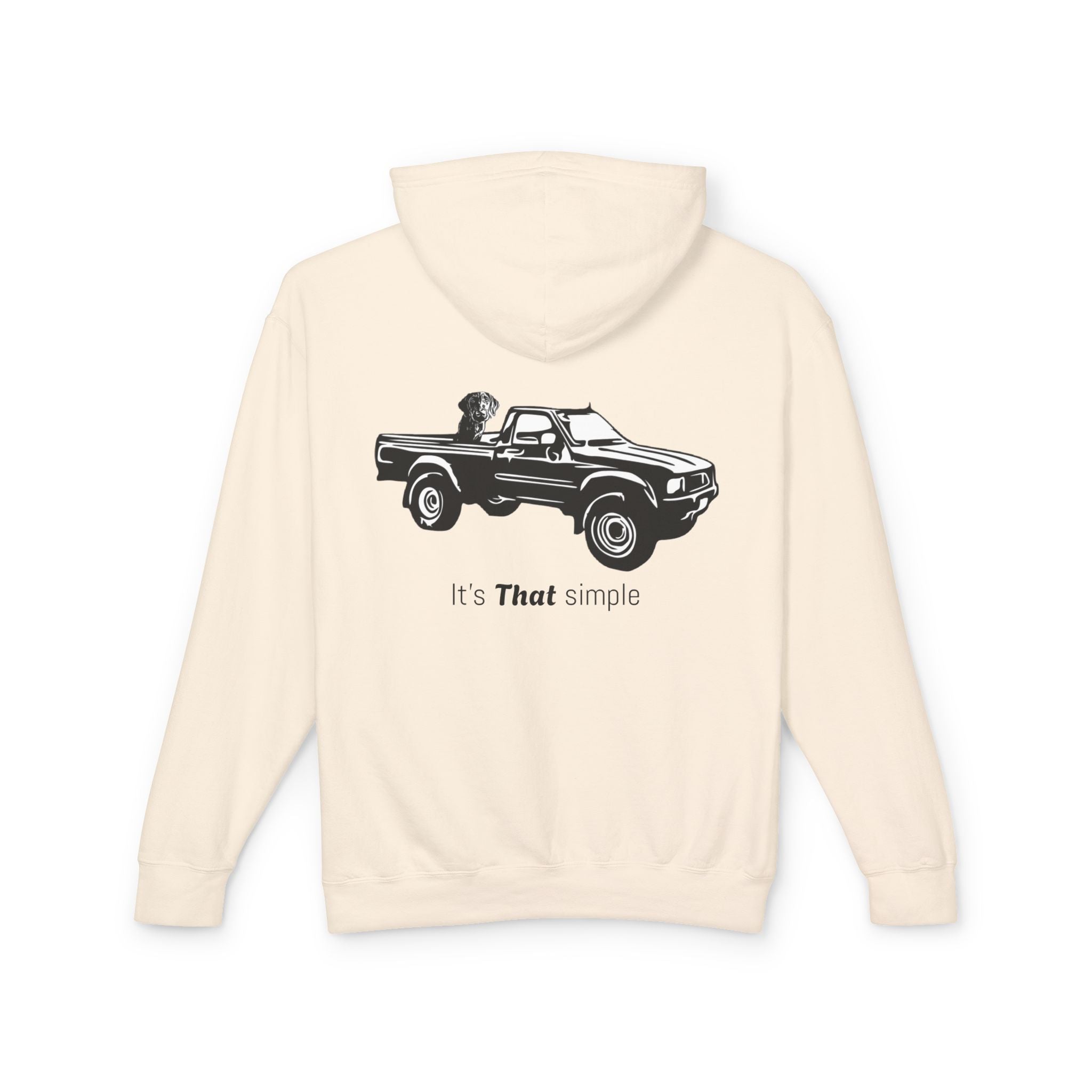 Unisex Lightweight Hooded Sweatshirt with Vintage Toyota Pickup Design 100% Cotton