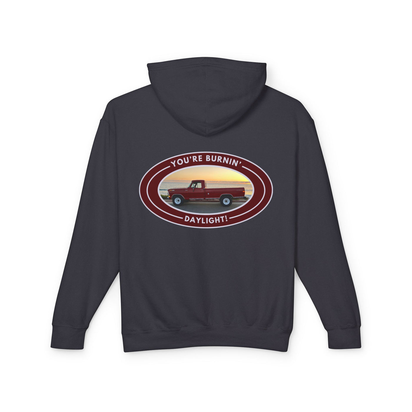 Unisex Lightweight Hooded Sweatshirt with Vintage Ford Pickup Design 100% Cotton