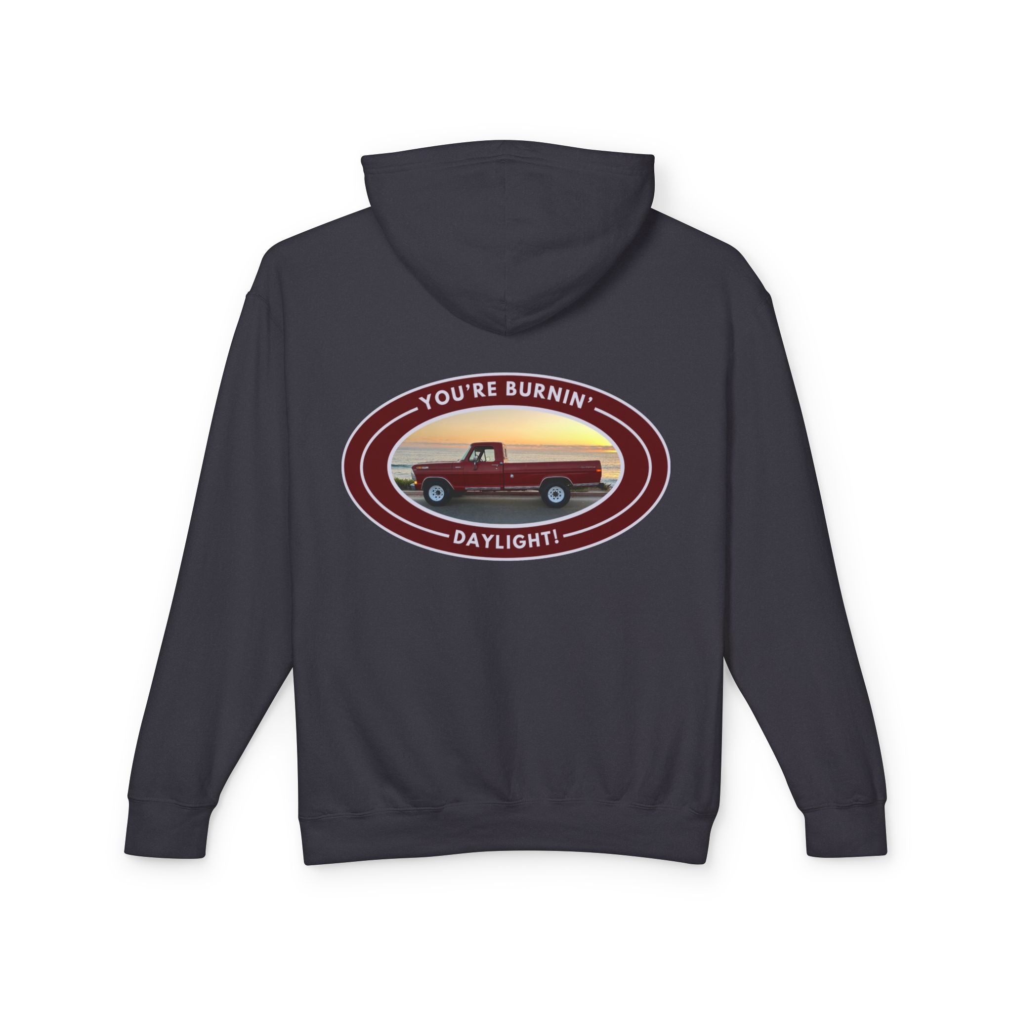 Unisex Lightweight Hooded Sweatshirt with Vintage Ford Pickup Design 100% Cotton