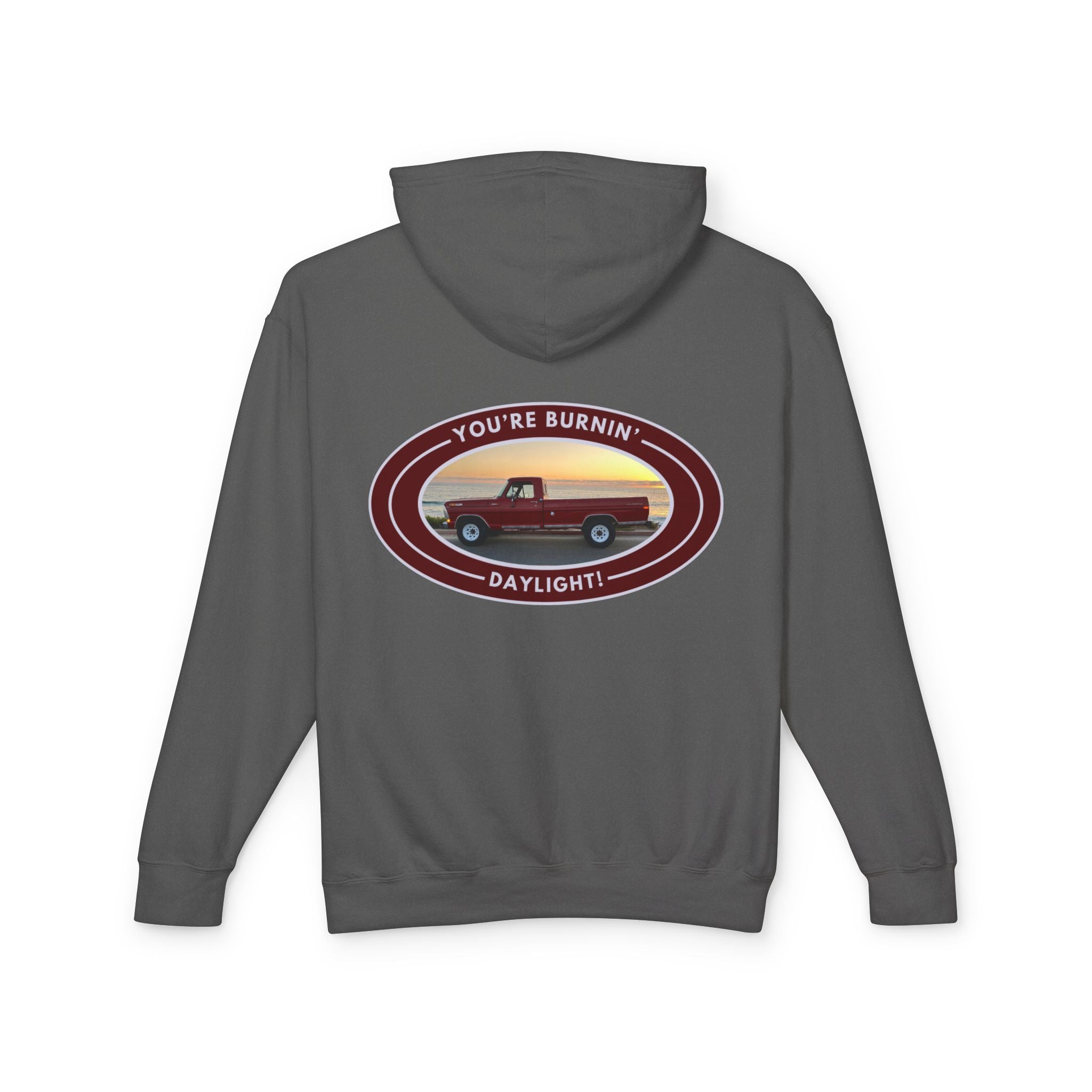 Unisex Lightweight Hooded Sweatshirt with Vintage Ford Pickup Design 100% Cotton