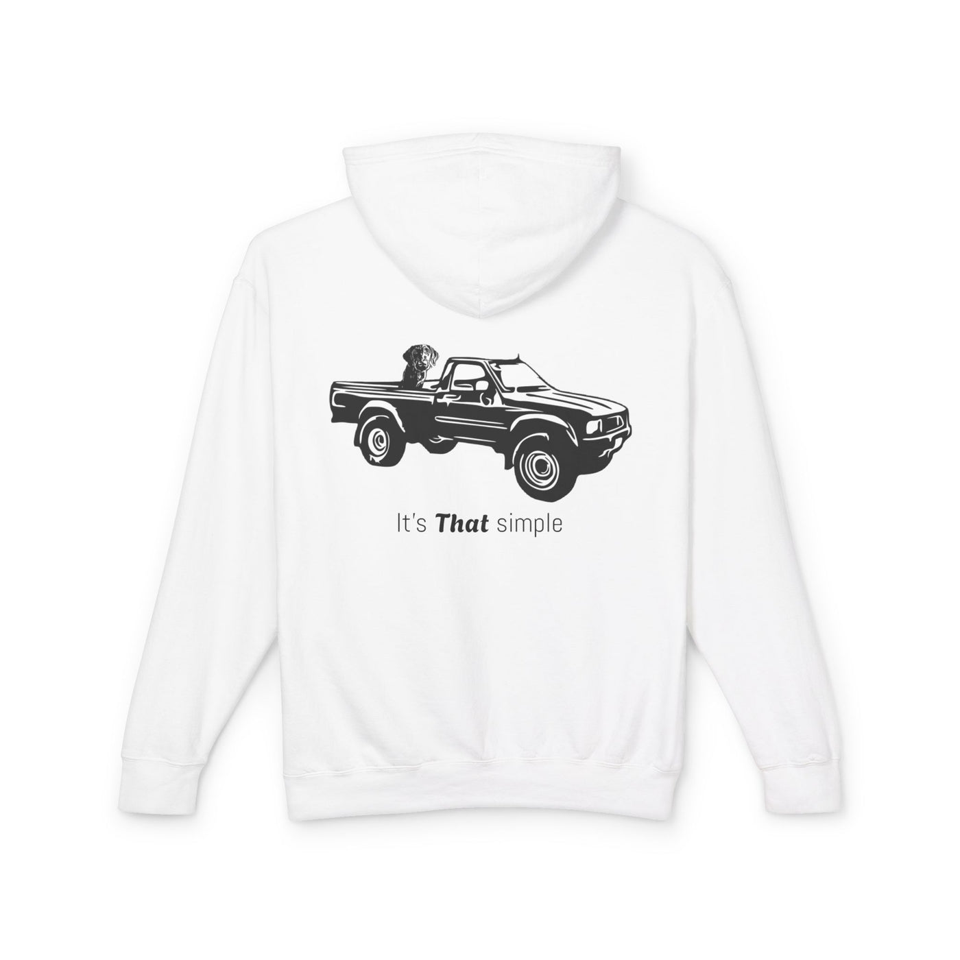 Unisex Lightweight Hooded Sweatshirt with Vintage Toyota Pickup Design 100% Cotton