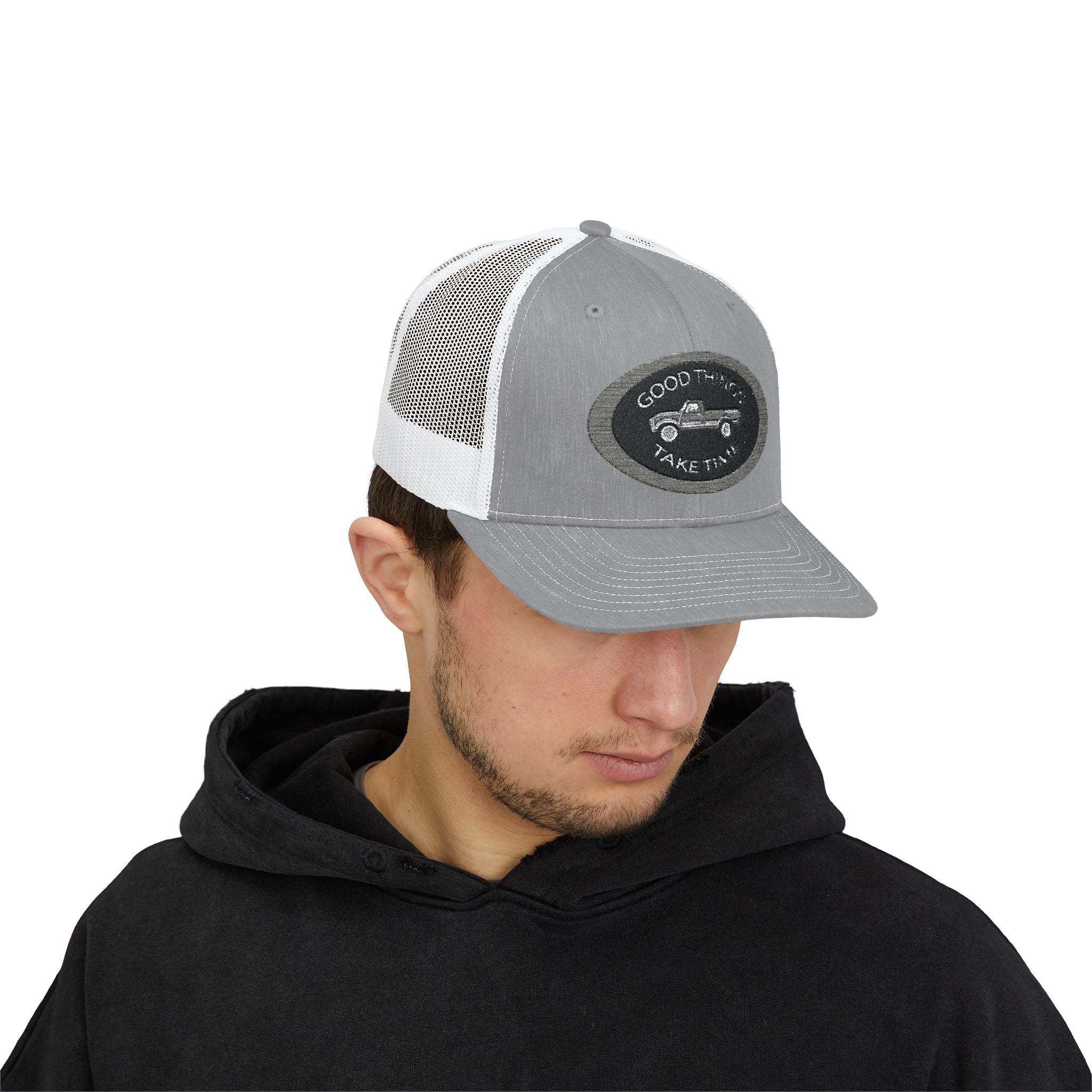 Good Things Take Time Snapback Trucker Cap - Stylish and Comfortable Hat for Casual Days