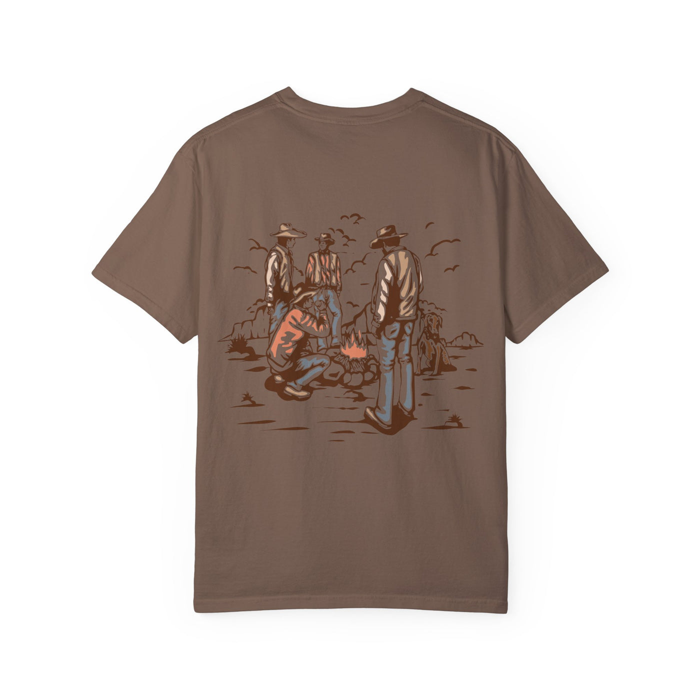 Heritage Outdoors Unisex Garment-Dyed T-Shirt Front and Back - Nature & Adventure Inspired Design
