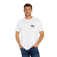 Hayes Outdoors Unisex Garment-Dyed T-Shirt Front and Back - Toyota Pickup Inspired Design