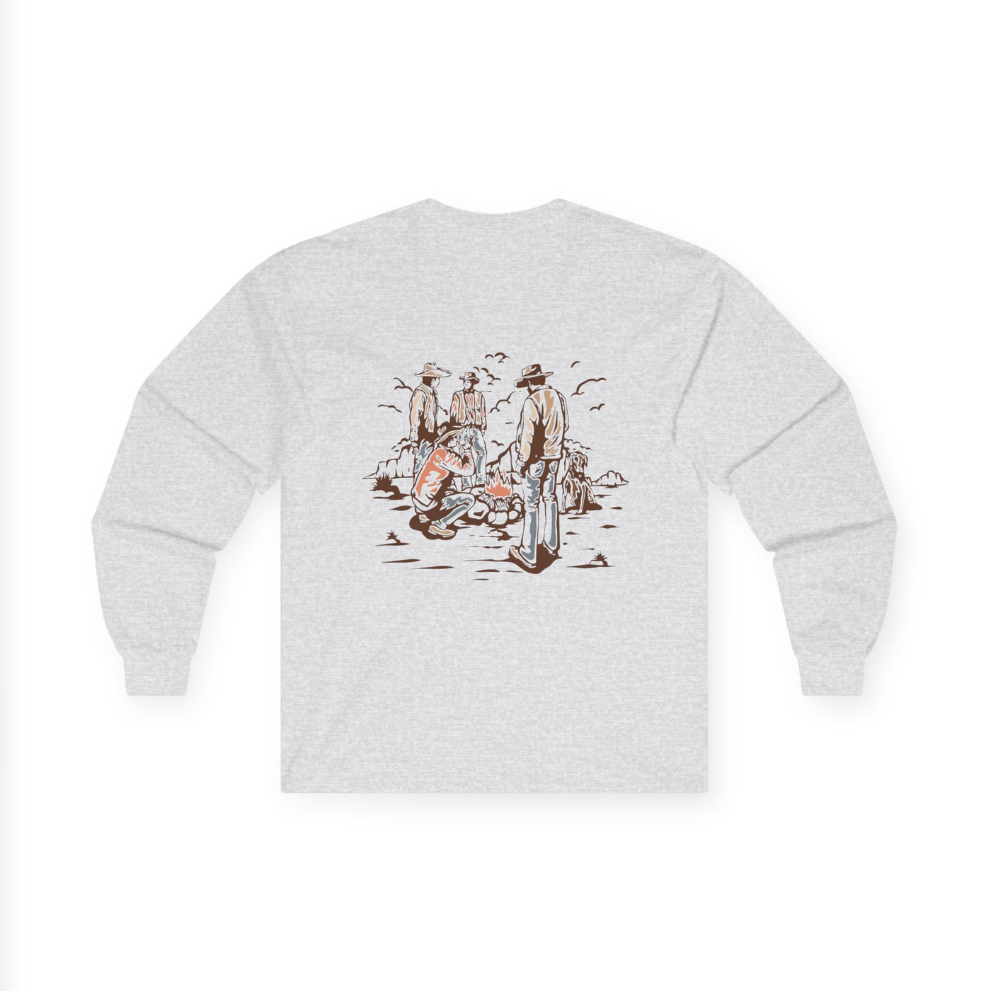 Retro Unisex Long Sleeve Tee Front and Back - Perfect for Outdoor Enthusiasts