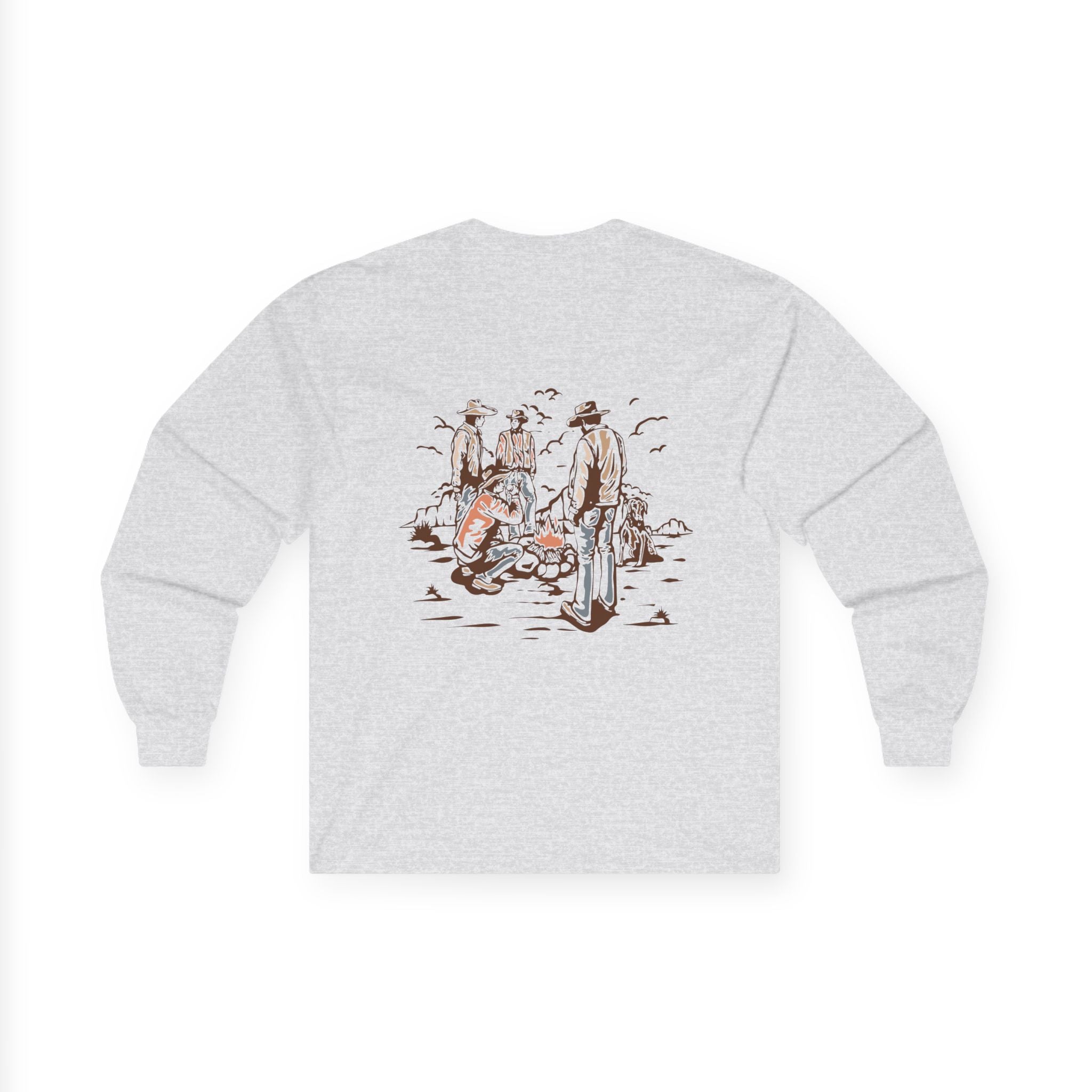 Retro Unisex Long Sleeve Tee Front and Back - Perfect for Outdoor Enthusiasts