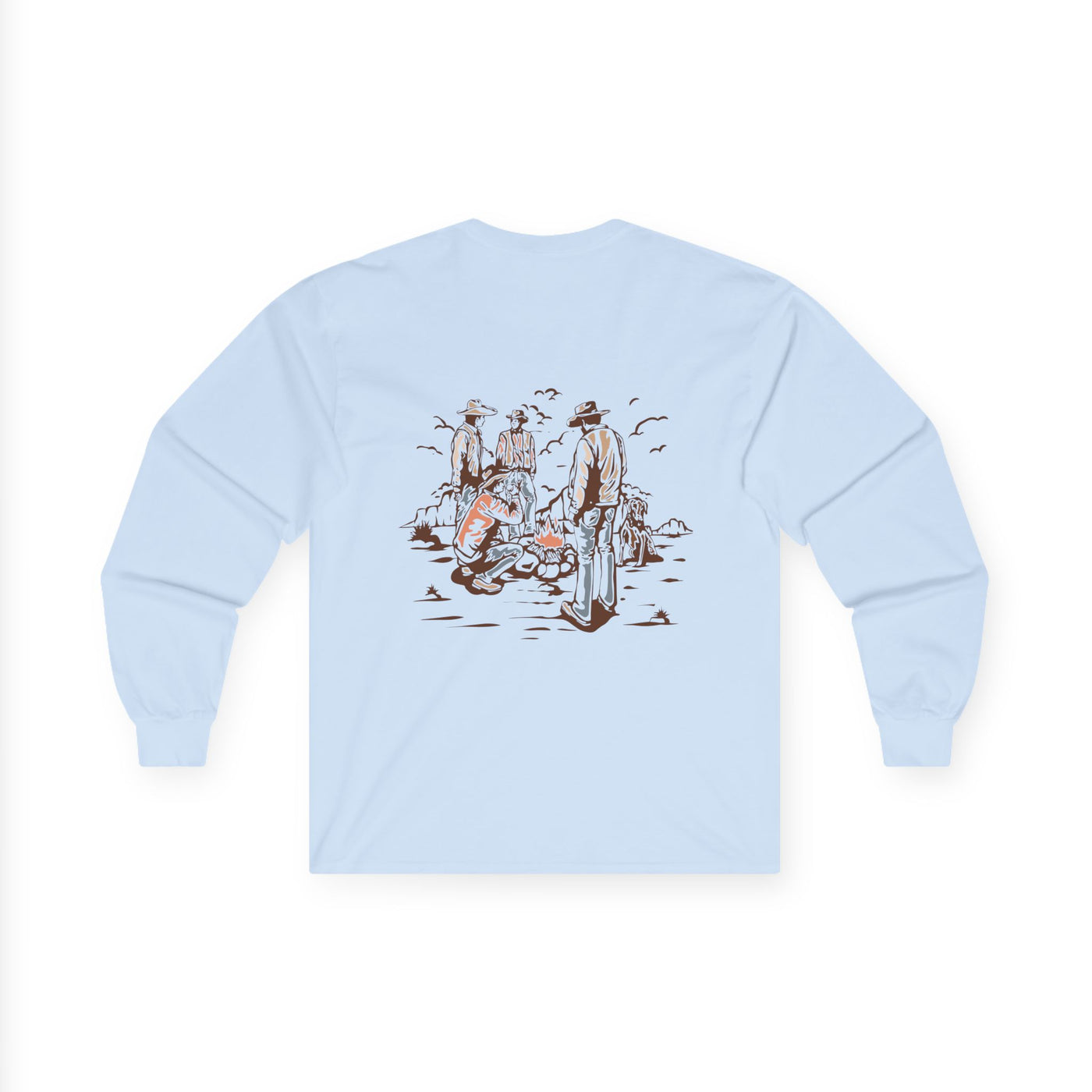 Retro Unisex Long Sleeve Tee Front and Back - Perfect for Outdoor Enthusiasts