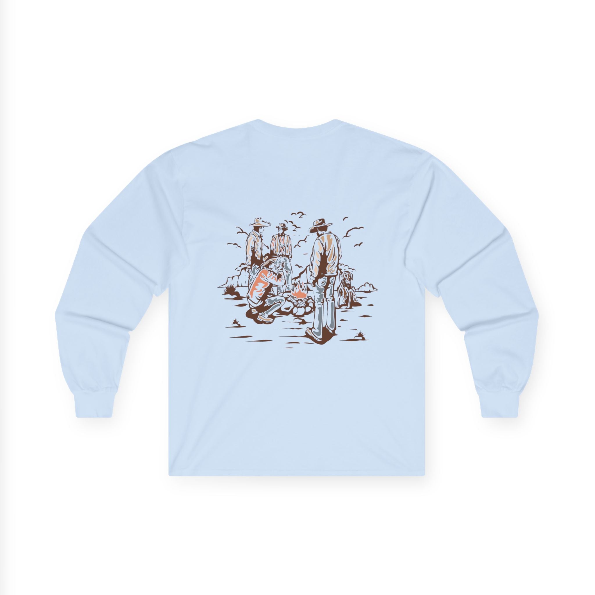 Retro Unisex Long Sleeve Tee Front and Back - Perfect for Outdoor Enthusiasts