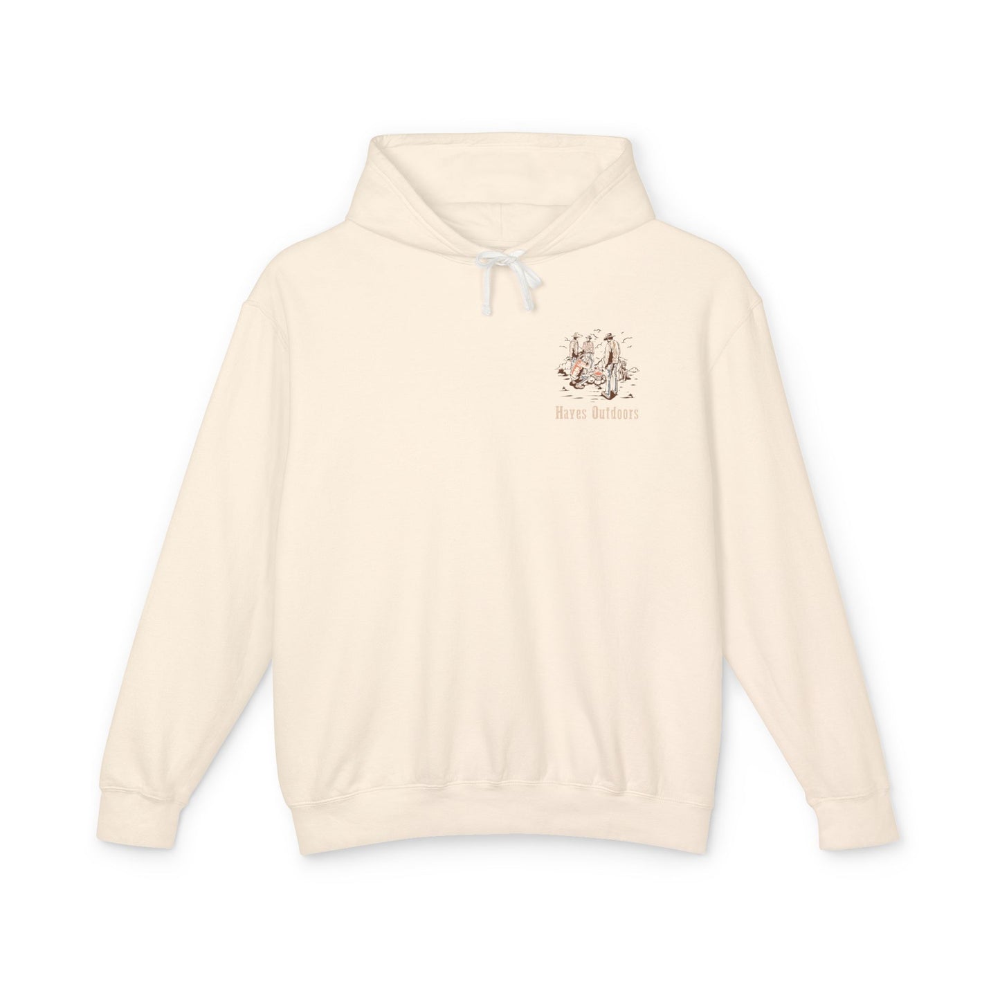 Unisex Lightweight Hooded Sweatshirt with Vintage Outdoor Design 100% Cotton