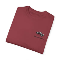 Hayes Outdoors Unisex Garment-Dyed T-Shirt Front and Back - Toyota Pickup Inspired Design