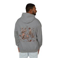 Unisex Lightweight Hooded Sweatshirt with Vintage Outdoor Design 100% Cotton