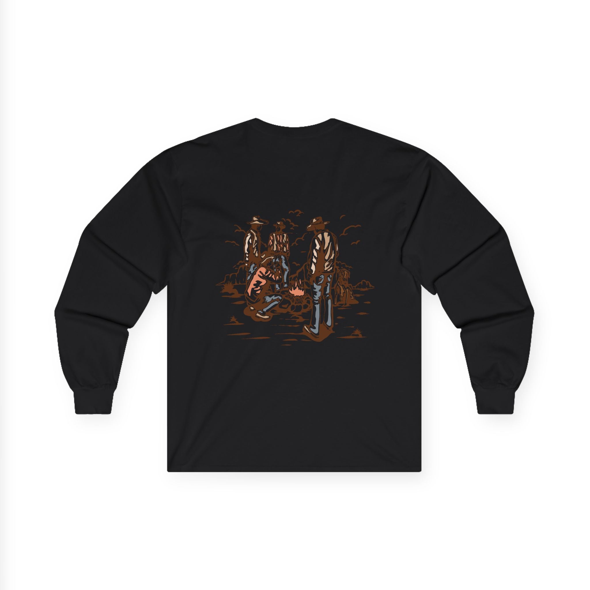 Retro Unisex Long Sleeve Tee Front and Back - Perfect for Outdoor Enthusiasts