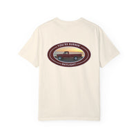 Hayes Outdoors Unisex Garment-Dyed T-Shirt Front and Back - Old Ford & Adventure Inspired Design
