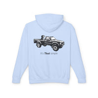 Unisex Lightweight Hooded Sweatshirt with Vintage Toyota Pickup Design 100% Cotton