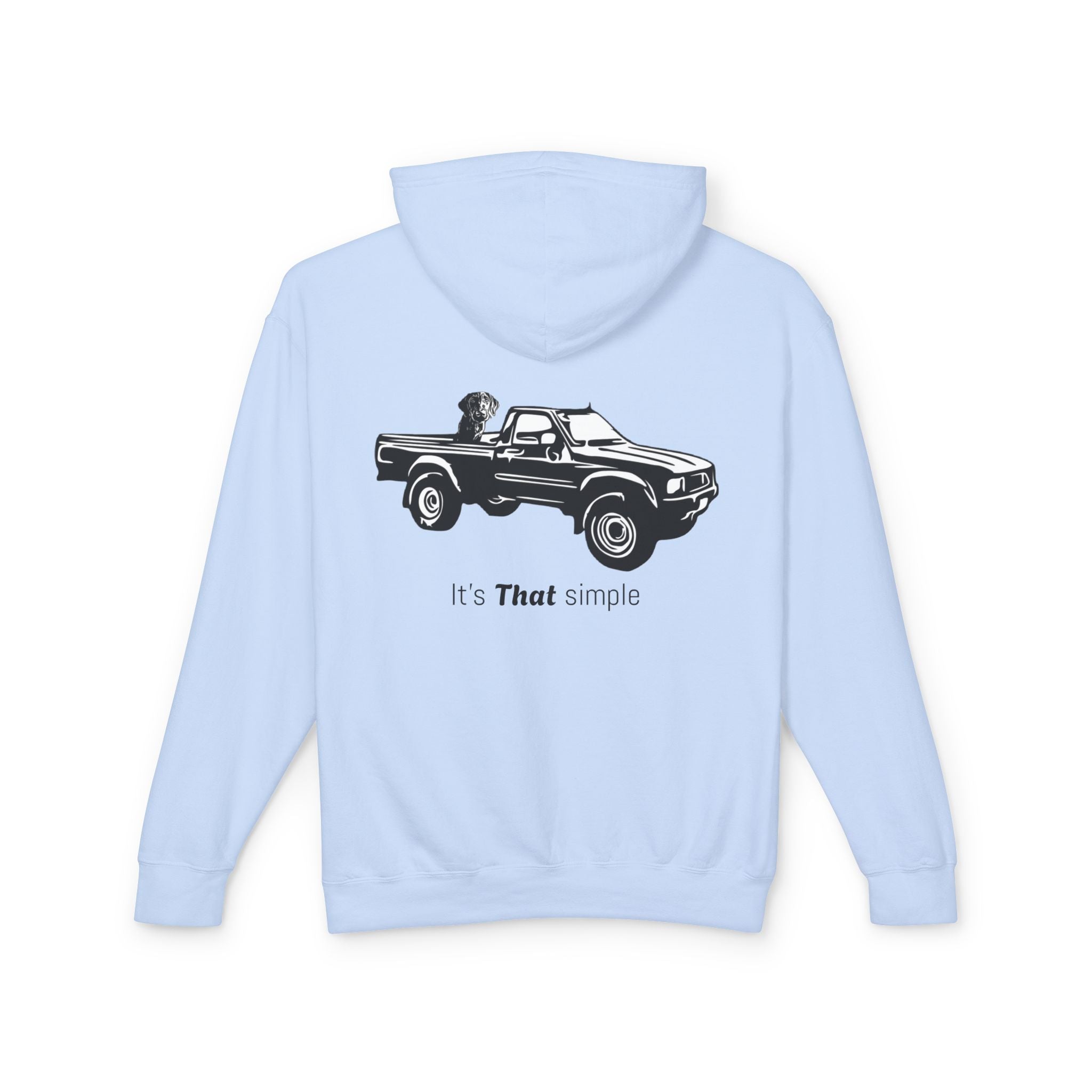 Unisex Lightweight Hooded Sweatshirt with Vintage Toyota Pickup Design 100% Cotton