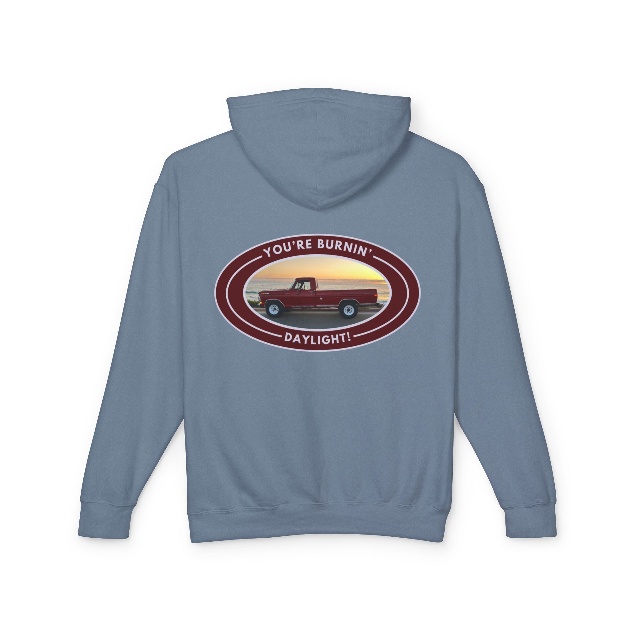 Unisex Lightweight Hooded Sweatshirt with Vintage Ford Pickup Design 100% Cotton