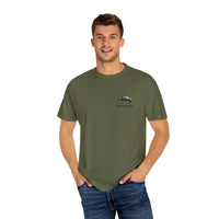 Hayes Outdoors Unisex Garment-Dyed T-Shirt Front and Back - Toyota Pickup Inspired Design